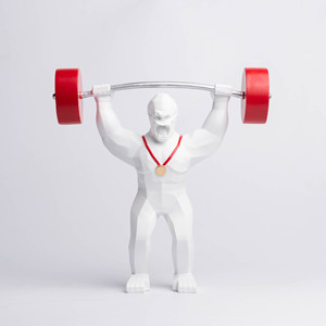 Personaje de dibujos animados deportes peso pesado gran gorila artesanía de resina para la decoración de la sala de estar - Product Image 4