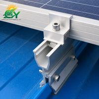 Système de montage solaire modulaire étanche en acier coloré avec supports en L en aluminium et rails photovoltaïques pour toitures d'usines et d'entrepôts