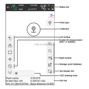 ปรับแต่งสนับสนุนซอฟต์แวร์สำรวจที่ดิน surpey E-surpad สำหรับการรวบรวมจุดควบคุม RTK GNSS ได้อย่างรวดเร็วจับภาพการสำรวจจุดที่ Wi - Product Image 2