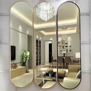 Hợp kim nhôm khung hình bầu dục gương đầy đủ chiều dài cơ thể sàn gương - Product Image 3