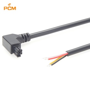 Câble d'assemblage de signal d'alimentation à angle droit Micro-Fit 3.0 4 broches vers extrémité ouverte 90 degrés 300V 5A pour appareil embarqué industriel - Product Image 1