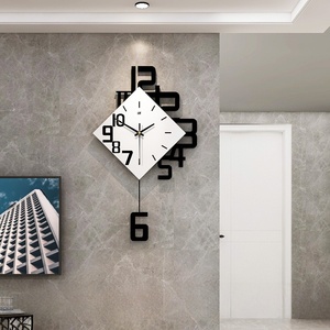 Horloge murale en bois carrée de grande taille avec <span class=keywords><strong>pendule</strong></span>, décoration murale pour chambre à coucher, salon, <span class=keywords><strong>cuisine</strong></span>, maison - Product Image 3