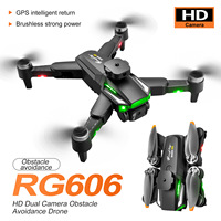 Drone Quadricoptère Exclusif Transfrontalier RG606MAX en Plastique avec GPS, Évitement d'Obstacles, Photographie Aérienne, Moteur Brushless et Triple Caméra
