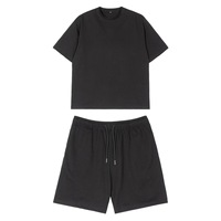 Ensembles de vêtements T-shirt et short surdimensionnés de haute qualité, personnalisables, pour hommes, survêtements de sport, ensemble de t-shirts décontractés d'été, unis et vierges