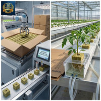 Cubes de démarrage pour semis en laine de roche hydroponique commerciale, réutilisables, double usage, écologiques, pour tomates et concombres