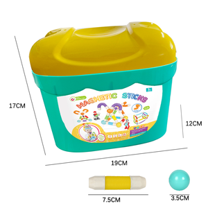 Tubos de pop magnéticos, varillas y bolas, 58 Uds., bloques magnéticos DIY, construcción STEM, juguetes educativos Montessori para niños pequeños - Product Image 6