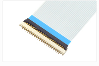 Connecteur FPC vertical de haute qualité 0,3 mm, montage SMT à 180 degrés, 13 à 61 broches, ZIF plaqué or pour assemblage de cartes PCB
