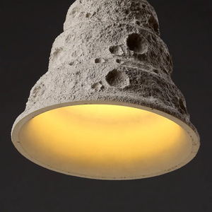 Wabi-Sabi Style Japanese Retro Pendant <b>Light</b> Middle Size Designer Cement Art for Bedroom <b>Dining</b> Room Bar Tea Room - Product Image 2