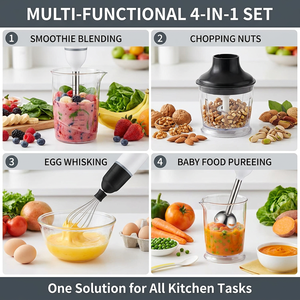 Mixeur Plongeant Puissant 4-en-1 pour la Maison – Batteur à Main pour Smoothies, Soupes et Purées – Appareils de Cuisine - Product Image 2