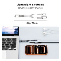 Adaptadores y Conectores para Teléfonos OEM, Convertidor de Audio 2 en 1 USB C a USB C y AUX de 3.5mm, 0.15m