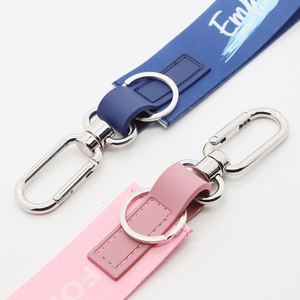 Custom Female Leadership Conferences Gifts Personalized logo Printed Short Wrist Lanyard with High Quality Silver Carabiner - Product Image 4