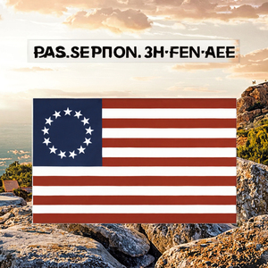 Bandiera Personalizzata Betsy Ross 3x5ft con 13 Stelle e Strisce Rosse e Bianche, Stemma <span class=keywords><strong>degli</strong></span> <span class=keywords><strong>Stati</strong></span> Uniti - Product Image 2