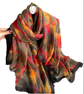 Customization Oversize Gauzy Shawl 2023 Diverse Models Of Voile Scarves Mixed Factory Direct