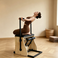 Chaise Wunda en bois de chêne durable et écologique pour la pratique du Pilates, du yoga, du fitness, du bodybuilding et des exercices en studio