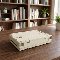 Boîte de rangement en plastique rectangulaire solide moderne, multifonctionnelle, pliable, empilable, recyclable, PP, logistique domestique, caisses pliantes