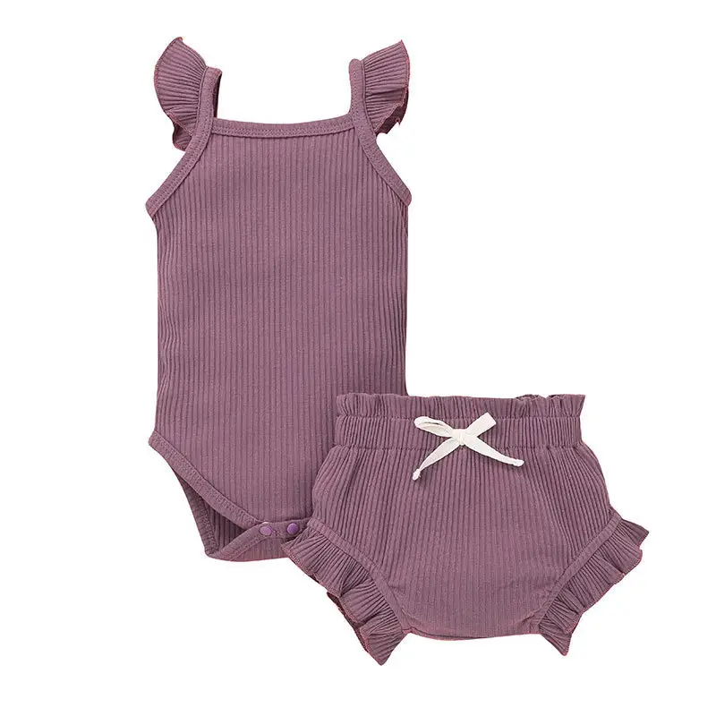 Hoge Kwaliteit Kids Rompertjes Jumpsuit Effen Romper Voor Baby Meisje Baby Bamboe Katoenen Romper