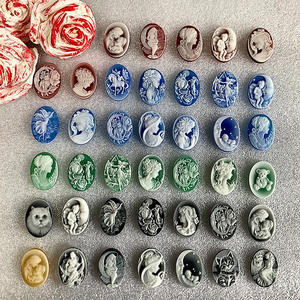 Bijoux <span class=keywords><strong>camée</strong></span> Vintage <span class=keywords><strong>en</strong></span> vrac, pierre précieuse naturelle, <span class=keywords><strong>Agate</strong></span> ovale, <span class=keywords><strong>camée</strong></span> 18x25mm, Portrait de femme, Cabochon gravé, accessoires faits à la main - Product Image 1