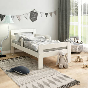 Camas individuales modernas de madera maciza para niños y niñas con barandilla para dormitorio infantil, cama de madera para niños - Product Image 2