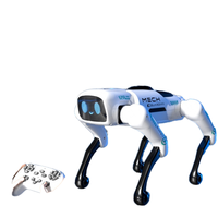 KI-Intelligenter Lernroboter-Hund aus Kunststoff mit Sprachsteuerung, Fernbedienung per Smartphone, Tanz-/Sing-/Wach-/Patrouillenfunktionen