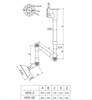 Tuyau d'extraction de fumée universel rotatif et flexible, diamètre 75 mm, en alliage d'aluminium
