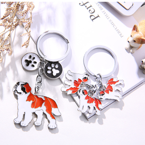Bijoux pour chien tendance, chaîne Saint-<span class=keywords><strong>Bernard</strong></span>, porte-clés, <span class=keywords><strong>cadeau</strong></span> pour femme, fille, breloque pour sac, porte-clés, pendentif animal, bijoux - Product Image 2