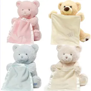 Kawaii verstecken und suchen Bär Spielzeug Kindertag Geschenk Baby Plüsch lernen, Peekaboo Taschentuch zu sprechen