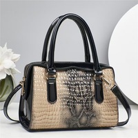 Sac fourre-tout pour femme en cuir PU imprimé crocodile, grande capacité, avec logo personnalisé, vente en gros OEM, haute qualité, sac bandoulière personnalisé pour femme