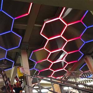 Lampe hexagonale de couleur LED RVB portable pour alimentation cc de <span class=keywords><strong>garage</strong></span> de baie de service <span class=keywords><strong>automobile</strong></span> - Product Image 4