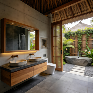 Services de conception et de construction <span class=keywords><strong>d</strong></span>'<span class=keywords><strong>architecture</strong></span> moderne <span class=keywords><strong>d</strong></span>'inspiration asiatique du Sud-Est : Maison contemporaine à deux étages avec garage - Product Image 6