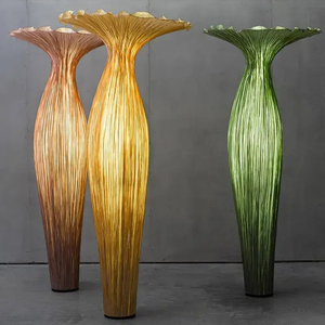 Lampe sur pied design nordique moderne en tissu, style japonais, pour hôtel, salon, villa, avec support décoratif pour <span class=keywords><strong>vase</strong></span> et éclairage puissant - Product Image 6