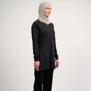 Ropa Deportiva Musulmana para <span class=keywords><strong>Mujer</strong></span>, Hijab, Ropa de Gimnasio, Vestido Deportivo Negro Modesto - Product Image 2