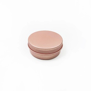 カラフルな小さな丸いアルミ缶ブリキ瓶DIY化粧品クリーム金属箱キャンドル軟膏用 - Product Image 3