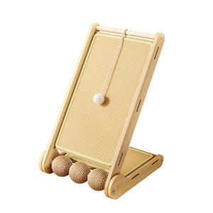 Panneau de densité en bois massif Cat Scratcher Sisal Jute Matériel Résistant à l'usure No-Crumbs Cat Claw Board Colonne de préhension verticale pour - Product Image 1