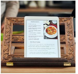 Maßgefertigter Verstellbarer Holz-Bibelständer, Geschnitzter Bibelhalter, Missal-Buchständer zum Lesen, Klappbarer Religiöser Gebetsständer - Product Image 6