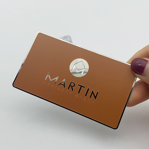 Tùy chỉnh cao cấp giá rẻ 304 khắc thép không gỉ cắt laser Thăm Quà Tặng kim loại thẻ kinh doanh gương kim loại thẻ kinh doanh trống - Product Image 1