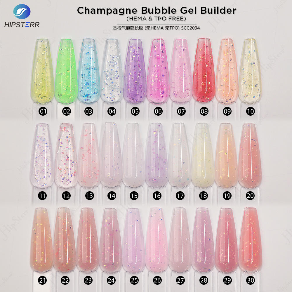 Champagne Bubble Gel Builder ( HEMA & TPO FREE)