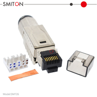 Konektor RJ45 Tanpa Alat untuk Terminal Lapangan Cat6A Cat 7 Cat8