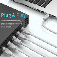 Jasoz UTP Cat5e/6 28AWG Cable de núcleo de parche 0,5 M 10M 20m 100Mbps Cables de comunicación de red Ethernet sin blindaje