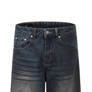 Primavera otoño diseño personalizado Unisex hombres pantalones de mezclilla de alta calidad nueva moda lavado dañado <span class=keywords><strong>trompeta</strong></span> Jeans con pierna ancha - Product Image 4