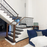 Balustrade d'escalier en fer forgé massif de type S, design moderne, 1/2''*44'', pour villa, appartement, hôtel