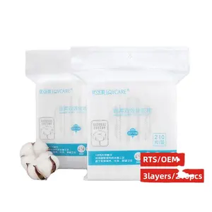 Miếng Bông Trang Điểm Chăm Sóc Da Mặt Miễn Phí Mẫu Tấm Cotton Mỹ Phẩm Hữu Cơ 100 Cái