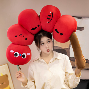 Cute Hawthorn Shaped Plush <b>Pillow</b> Set Soft Cushion For Girls New Year Decorations - Product Image 4