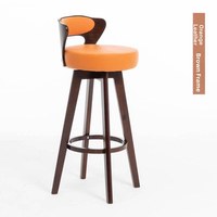 Tabourets de bar modernes en cuir de vachette de style scandinave, chaise haute pivotante réglable pour comptoir, usage domestique, commercial, chambre, extérieur