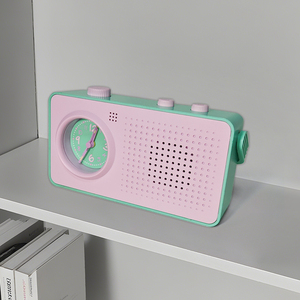 Décor de chambre mignon Kawai enfants chevet dessin animé bureau hôtel publicité haut-parleur enfants réveil avec enregistrement vocal analogique - Product Image 3