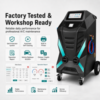 Máquina de Recuperación, Reciclaje y Recarga de Refrigerante para Aire Acondicionado Automotriz con Bomba de Vacío y Detección de Fugas para R134a R1234yf