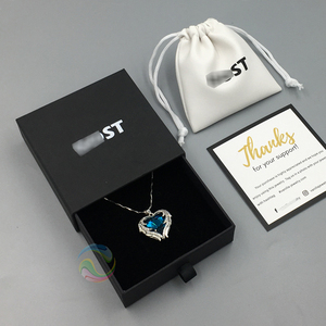 High Quality Black Custom LOGO Jewelry Gift <b>Paper</b> Sliding Drawer Cardboard Box - Product Image 2