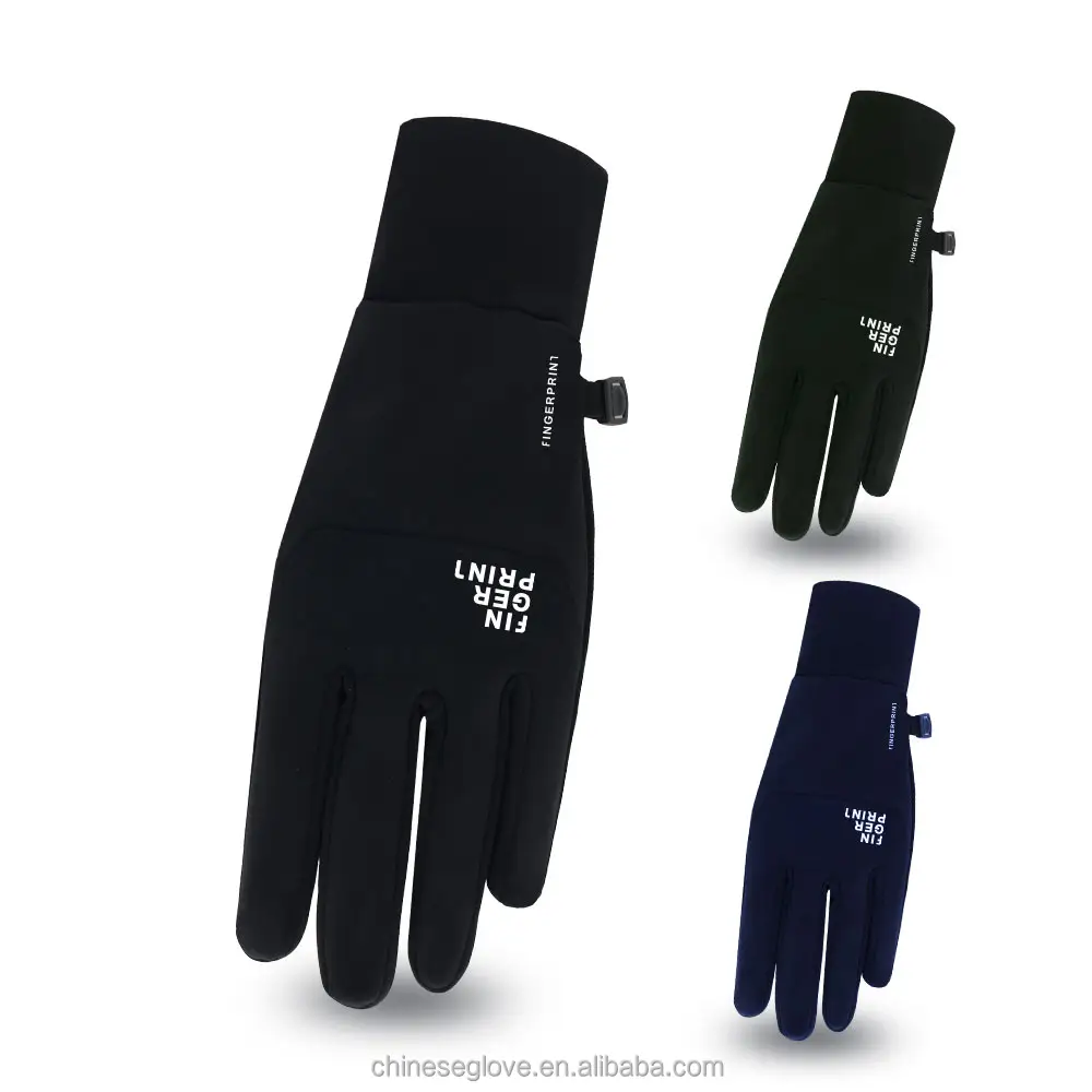 Customize Touchscreen Waterproof Silicone Gel Palm Fleece Lining Winter Warm Cycling Running Sports Gloves For Men Or Women