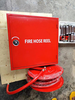 Enrouleur de tuyau d'incendie flexible de type oscillant de 30 mètres, pression de 0,8 Mpa, acier/laiton, revêtement en poudre, accessoire d'équipement de lutte contre l'incendie