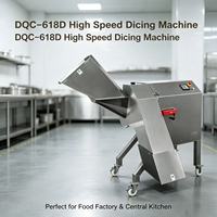 DQC-618D Hoge Snelheid Groente- en Fruit Snijmachine met Variabele Frequentie voor Centrale Keukens en Voedingsmiddelenfabrieken