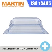 Plateau thermoformé médical OEM personnalisé, emballage plastique jetable transparent en APET pour instruments chirurgicaux